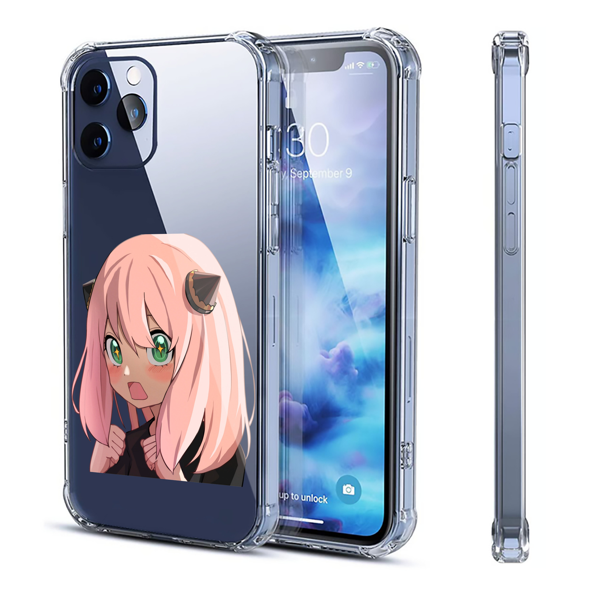 （画像用） SPY×FAMILY间谍家家酒 【iPhone 12シリーズ対応】透明スマホケース（クリアソフトケース）